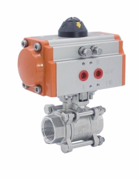 气动三片式球阀