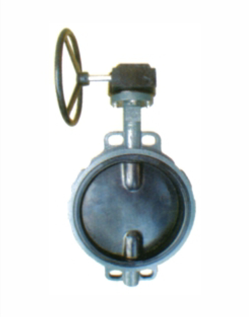 蜗轮对夹全衬胶蝶阀