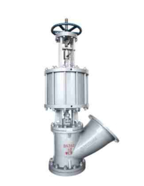 气动带手动平底放料阀